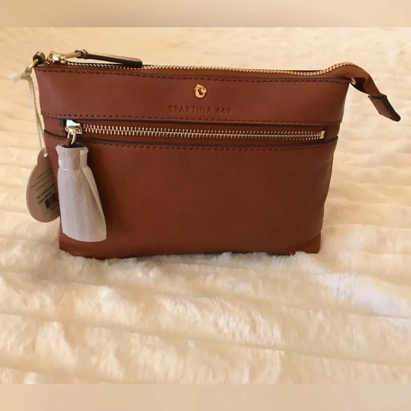 Spartina 449 Leather Convertible Crossbody Wristlet NWT - Picture 3 of 15